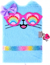 Pluszowy dziennik z zamkiem Niebieski Kotek