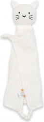 Muślinowa przytulanka New Baby kotek biała