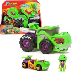 T-Racers T‑Rex Mega Wheels zestaw z wyrzutnią i kierowcą