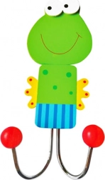 drewniany wieszak żaba