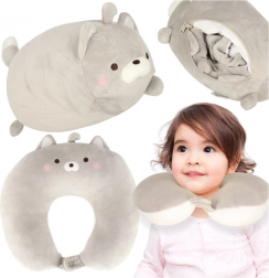 Magiczna podróżna poduszka 2w1 maskotka rożek kot