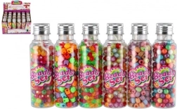 Plastowe koraliki ze sznurkiem w pudełeczku – mix kolorów