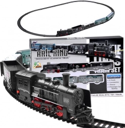 Elektryczna kolejka z lokomotywą i wagonami