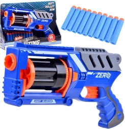 Plastikowy pistolet Blaster z 10 piankowymi nabojami