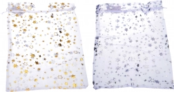 Sakiewka Organza Gwiazdy 25x35 cm na Boże Narodzenie