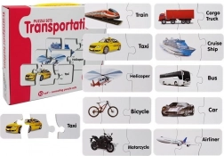 Edukacyjne puzzle transport – 10 par