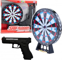 pistolet laserowy z tarczą dla dzieci – gra strzelecka ze światłami i dźwiękami