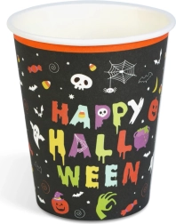 Papierowe kubeczki Happy Halloween 250 ml, 8 sztuk
