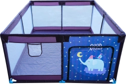 Miękki prostokątny kojec dla dzieci – Nocny słonik