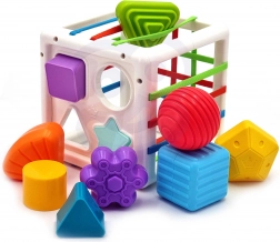 woopie baby elastyczna kostka sensoryczna – sorter kształtów, 11 elementów