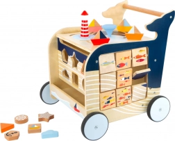 Drewniany chodzik Wieloryb z Morskimi Grami