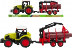 traktor z przyczepą na drewno moje ranczo