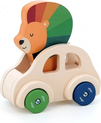 Drewniane autko z klaksonem Lew od Vilac