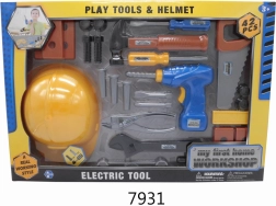 Zestaw narzędzi dla dzieci z kaskiem, 42 szt.