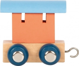 Pomarańczowy drewniany wagon Small Foot Polar Train