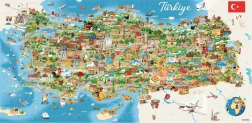 ANATOLIAN Panoramiczne puzzle Mapa Turcji 1500 elementów
