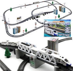 Elektryczny pociąg osobowy z długimi torami