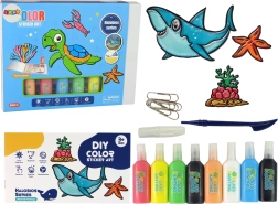 Naklejki na okno Zwierzęta Morskie żółw DIY 8 kolorów brokat