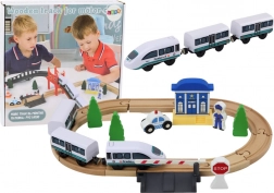 Drewniana kolejka z mostem i posterunkiem policji 3,2 m