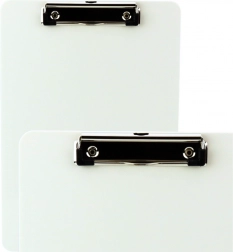 Biała podkładka z klipem do pisania z linijką A4