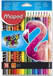 Kredki trójkątne MAPED Color'Peps Animals 18 szt.