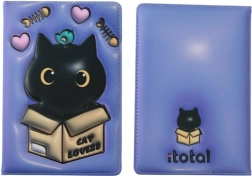 Notes A5 fioletowy w twardych okładkach z piankową powłoką