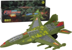 Wojskowy myśliwiec ze światłami i dźwiękami – zielony