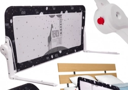 otwierana barierka zabezpieczająca do łóżka 200 cm – czarna