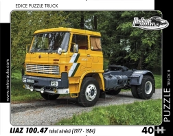 Puzzle RETRO-AUTA – LIAZ 100.47 ciągnik siodłowy naczep, 40 elementów