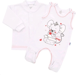 Zestaw niemowlęcy New Baby Mouse biały 80 (9–12 miesięcy)