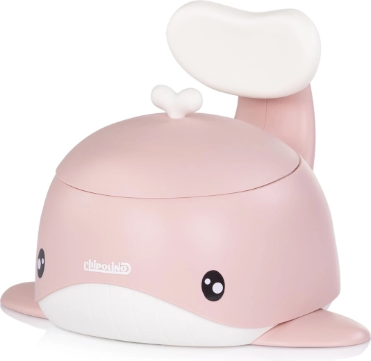 Chipolino dziecięcy nocnik z oparciem Whale Pink