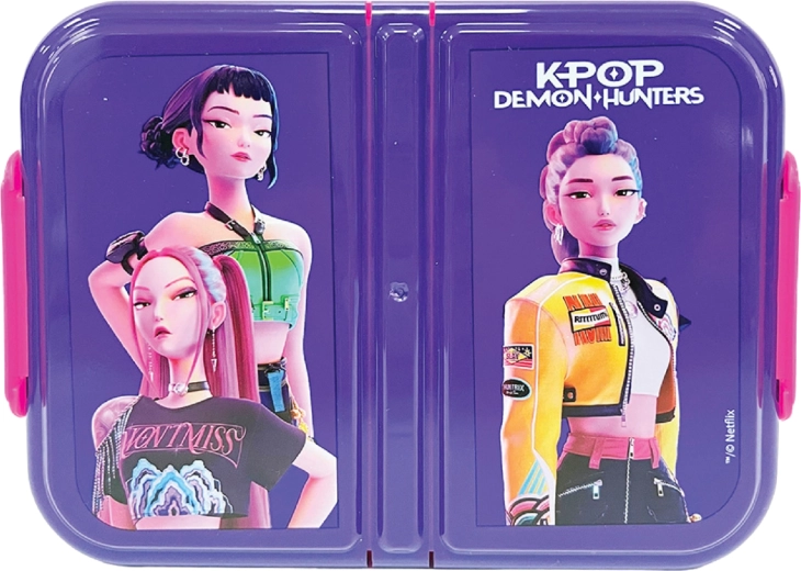 Trzyczęściowy lunchbox GIM KPop Demon Hunters Huntrix 900 ml