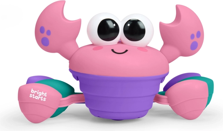 Bright Starts muzyczny i multisensoryczny raczkujący krab Rockin' Crawling Crab różowy