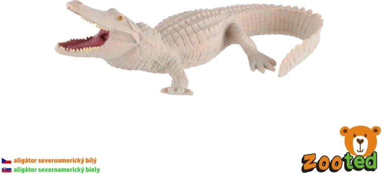Figurka białego aligatora amerykańskiego, 15 cm
