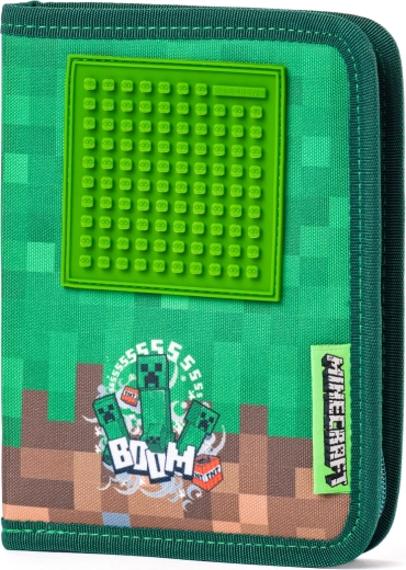 Pixie Crew & Minecraft jednokomorowy szkolny piórnik z panelem pixelowym