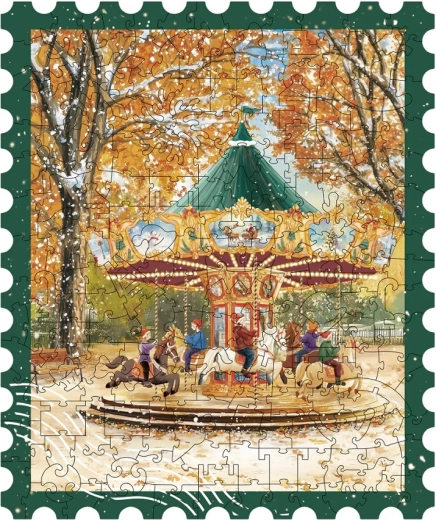 RoboTime drewniane puzzle Jesienna karuzela (200 elementów)