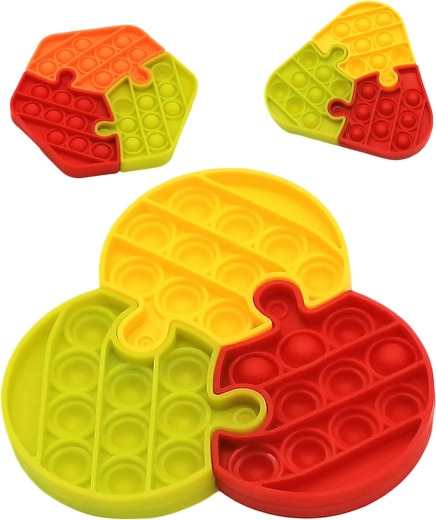 Antystresowe puzzle Pop It z 3 elementami, 14 cm - 1 sztuka