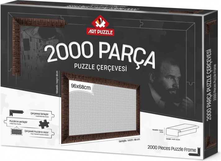 Rama do puzzli 96x68 cm brązowa