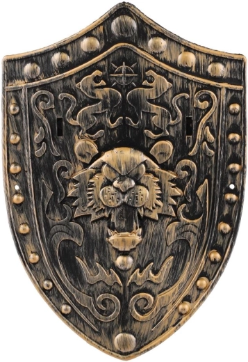 Zdobiona tarcza z motywem lwa