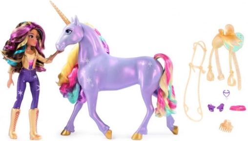 Unicorn Academy świecący jednorożec Wildstar z lalką Sofią