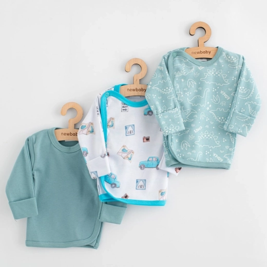 Koszulka niemowlęca New Baby Classic II, 3 szt., chłopiec, rozm. 56 (0–3 miesiące)