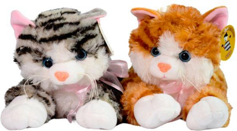 Pluszowy kot pręgowany – duży leżący