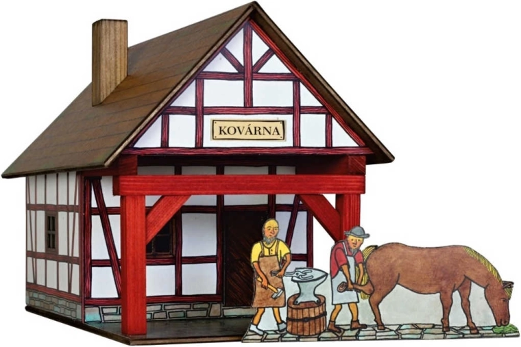 Walachia drewniany model do sklejania – kuźnia szachulcowa