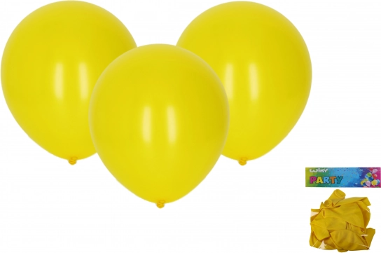 Balon dmuchany 30 cm żółty - zestaw 10 szt.