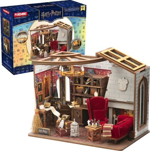 Puremind Harry Potter drewniane puzzle 3D – pokój wspólny Gryffindoru