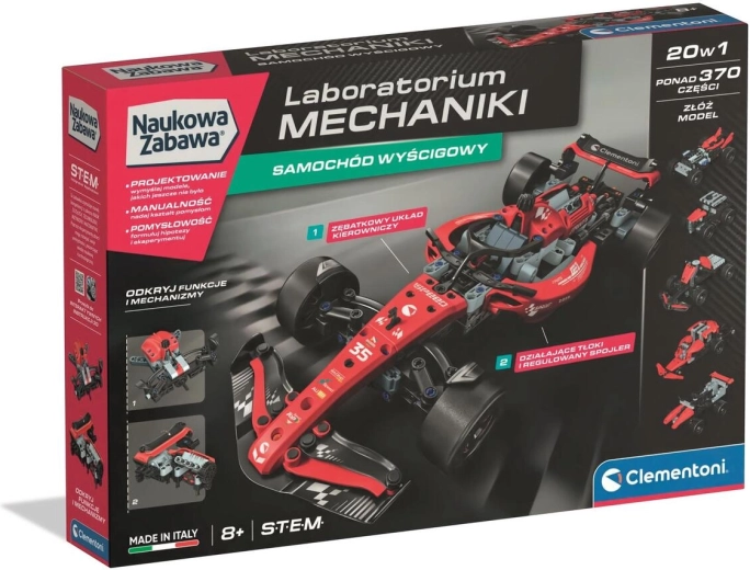 Clementoni Laboratorium Mechaniki – samochód wyścigowy