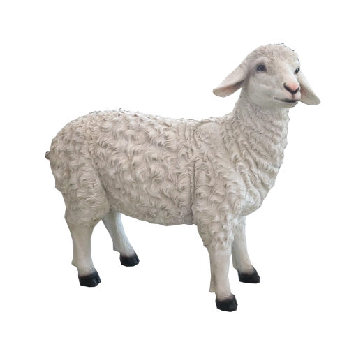 Bożonarodzeniowa dekoracyjna figura owcy - 1 sztuka