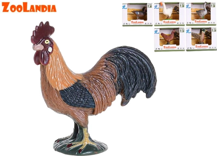 Zoolandia – zwierzęta gospodarskie – figurki kaczor, kaczka, kogut, kura, gęś i gąsior