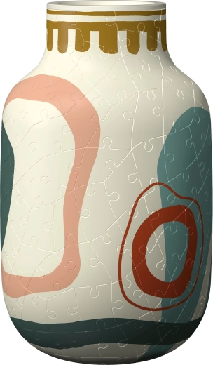 Wazon 3D puzzle – beżowa abstrakcja