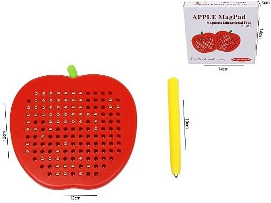 Magnetyczna tablica w kształcie jabłka z magnetycznymi kulkami 4 cm